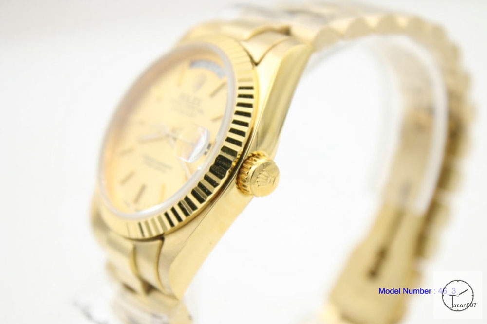 ROLEX Day Date 36mm 18K Gold Case Gold Dial Automatic Limited Stainless Steel AYZ243402036820