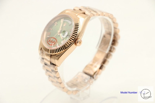 ROLEX Day-Date 40mm Chocolate Dial 18K Everose Gold President Green Dial Automatic Unisex Watch AYZ2487902036880