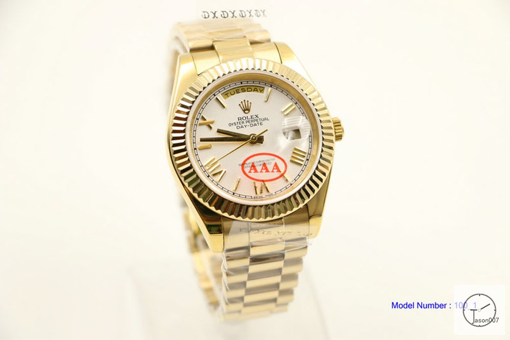 ROLEX Day Date 40mm 18K Gold Case SilVer New Roman Dial Automatic Limited Stainless Steel AYZ2454902036860
