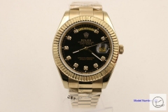 ROLEX Day Date 40mm 18K Gold Case Black Diamond Bezel Automatic Limited Stainless Steel AYZ2452902036860