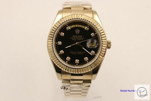 ROLEX Day Date 40mm 18K Gold Case Black Diamond Bezel Automatic Limited Stainless Steel AYZ2452902036860