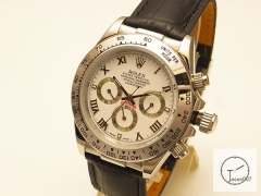 ROLEX Cosmograph Daytona Silver Roman Dial Automatic Movement Brown Leather Strap Oyster Bracelet Automatic Men's Watch 116519 AAYZ25298579420