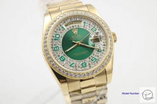 ROLEX Day Date 36mm 18K Gold Case Green Dial Automatic Limited Stainless Steel AYZ24302036880