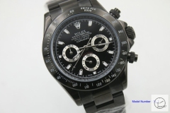 Rolex Daytona DLC PVD Custom Stainless Steel 116520 Black Dial Custom AAYZ25338579450