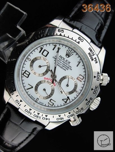 ROLEX Cosmograph Daytona Silver Dial Automatic Movement Brown Leather Strap Oyster Bracelet Automatic Men's Watch 116519 AAYZ25328579420