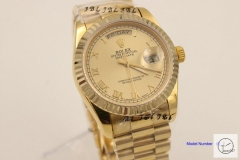 ROLEX Day Date 36mm 18K Gold Case Yellow Roman Dial Automatic Limited Stainless Steel AYZ2441902036840