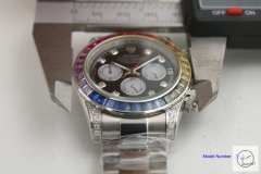 ROLEX Cosmograph Daytona Rainbow Dial Automatic Movement Brown Leather Strap Oyster Bracelet Automatic Men's Watch 116599 AAYZ35218579440