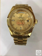 ROLEX Day Date 40mm 18K Gold Case Yellow Gold Dial Big Diamond Bezel Automatic Limited Stainless Steel AYZ2482902036860