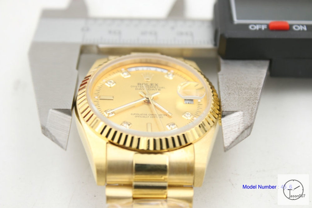 ROLEX Day Date 36mm 18K Gold Case Gold Dial Automatic Limited Stainless Steel AYZ243302036820