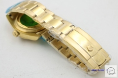 ROLEX Day Date 36mm 18K Gold Case Smooth Bezel Gold Dial Automatic Limited Stainless Steel AYZ2428302036820