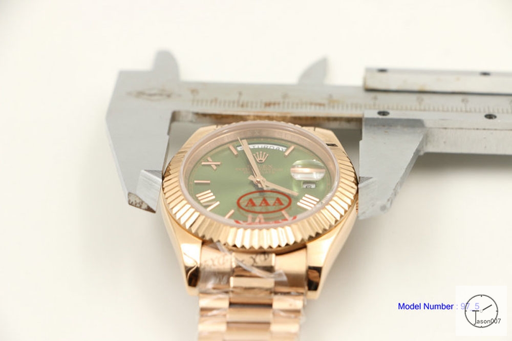 ROLEX Day-Date 40mm Chocolate Dial 18K Everose Gold President Green Dial Automatic Unisex Watch AYZ2487902036880