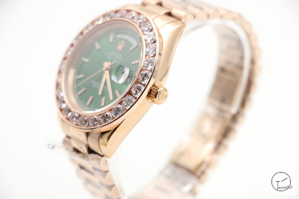 ROLEX Day-Date White Dial 18K Everose Gold President Green Dial Automatic Men's Watch AYZ35019902036840