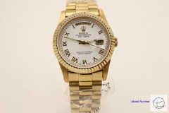 ROLEX Day Date 36mm 18K Gold Case White Roman Dial Automatic Limited Stainless Steel AYZ2440302036840