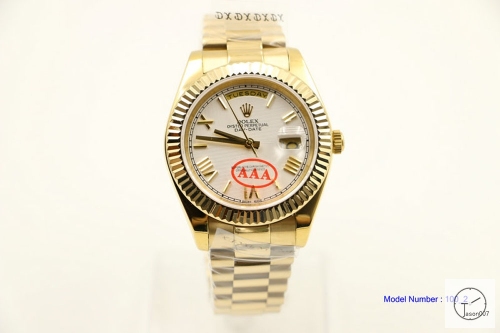 ROLEX Day Date 40mm 18K Gold Case SilVer New Roman Dial Automatic Limited Stainless Steel AYZ2454902036860