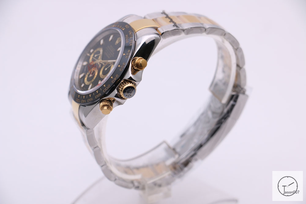 Rolex Cosmograph Daytona Two Tone Black Diamond Dial Stainless steel and 18K Yellow Gold Oyster Bracelet Automatic Men's Watch 116523 AAYZ25498579440