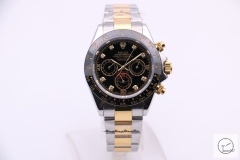 Rolex Cosmograph Daytona Two Tone Black Diamond Dial Stainless steel and 18K Yellow Gold Oyster Bracelet Automatic Men's Watch 116523 AAYZ2551811579440