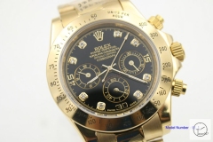 Rolex Cosmograph Daytona 18k Gold Black Diamond Dial Stainless steel and 18K Yellow Gold Oyster Bracelet Automatic Men's Watch 116528 AAYZ2562801579440