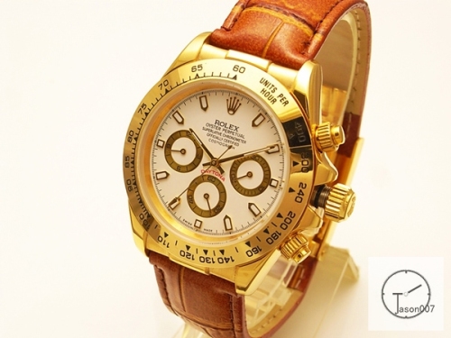 Rolex Cosmograph Daytona 18k Gold Silver Dial Stainless steel and 18K Yellow Gold Oyster Bracelet Automatic Brown Leather Strap Men's Watch 116508 AAYZ2572814579440