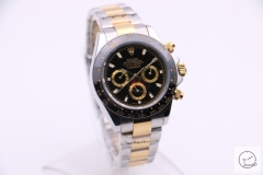 Rolex Cosmograph Daytona Two Tone Black Diamond Dial Stainless steel and 18K Yellow Gold Oyster Bracelet Automatic Men's Watch 116523 AAYZ25498579440
