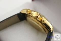 Rolex Cosmograph Daytona 18k Gold Black Diamond Dial Stainless steel and 18K Yellow Gold Oyster Bracelet Automatic Brown Leather Strap Men's Watch 116508 AAYZ257581679440