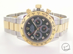 Rolex Cosmograph Daytona Two Tone Black Number Diamond Dial Stainless steel and 18K Yellow Gold Oyster Bracelet Automatic Men's Watch 116523 AAYZ2552814579440