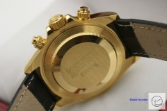 Rolex Cosmograph Daytona 18k Gold Black Diamond Dial Stainless steel and 18K Yellow Gold Oyster Bracelet Automatic Brown Leather Strap Men's Watch 116508 AAYZ257581679440