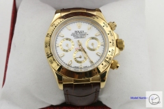 Rolex Cosmograph Daytona 18k Gold Silver Dial Stainless steel and 18K Yellow Gold Oyster Bracelet Automatic Brown Leather Strap Men's Watch 116508 AAYZ2567805579440