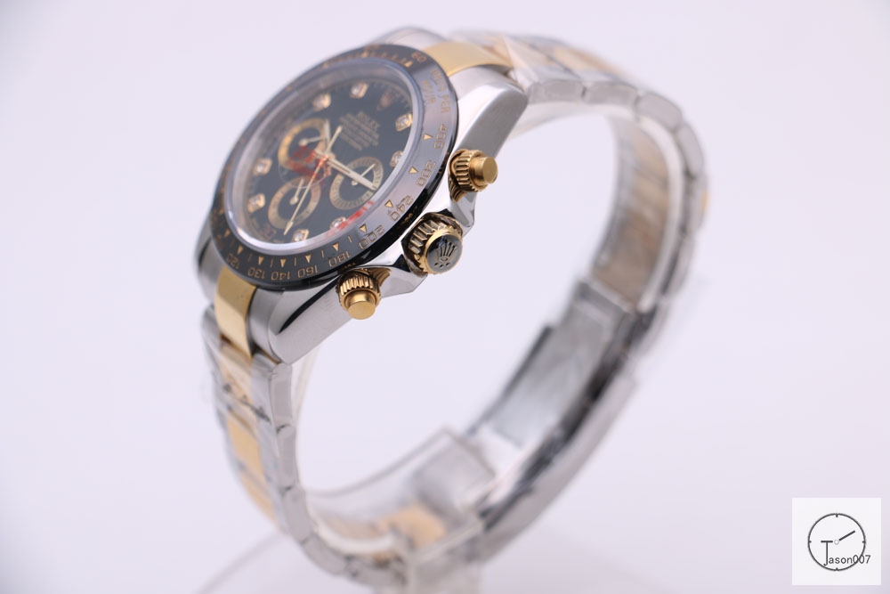 Rolex Cosmograph Daytona Two Tone Black Diamond Dial Stainless steel and 18K Yellow Gold Oyster Bracelet Automatic Men's Watch 116523 AAYZ2553813579440