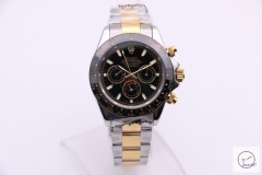 Rolex Cosmograph Daytona Two Tone Black Diamond Dial Stainless steel and 18K Yellow Gold Oyster Bracelet Automatic Men's Watch 116523 AAYZ2550811579440