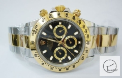 Rolex Cosmograph Daytona Two Tone Black Number Diamond Dial Stainless steel and 18K Yellow Gold Oyster Bracelet Automatic Men's Watch 116523 AAYZ2554815579440