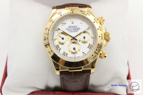 Rolex Cosmograph Daytona 18k Gold Silver Roman Dial Stainless steel and 18K Yellow Gold Oyster Bracelet Automatic Brown Leather Strap Men's Watch 116508 AAYZ257681679440