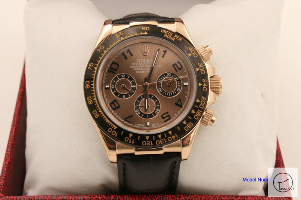 Rolex Cosmograph Daytona Everose Gold on Bracelet Rose Gold Black Dial Leather Strap 116505 AAYZ2581679460