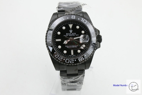 Rolex GMT-Master II Pvd Black Ceramic Bezel Luxury Men's Watch Oyster Strap 116760 AAYZ260381679470