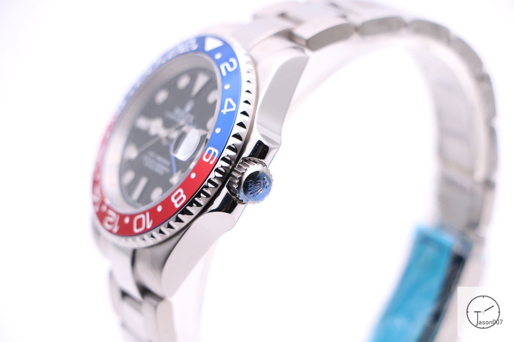 Rolex GMT-Master II Blue Red Bezel Black Dial Oyster steel Men's Watch 116710LN AAYZ259281679450
