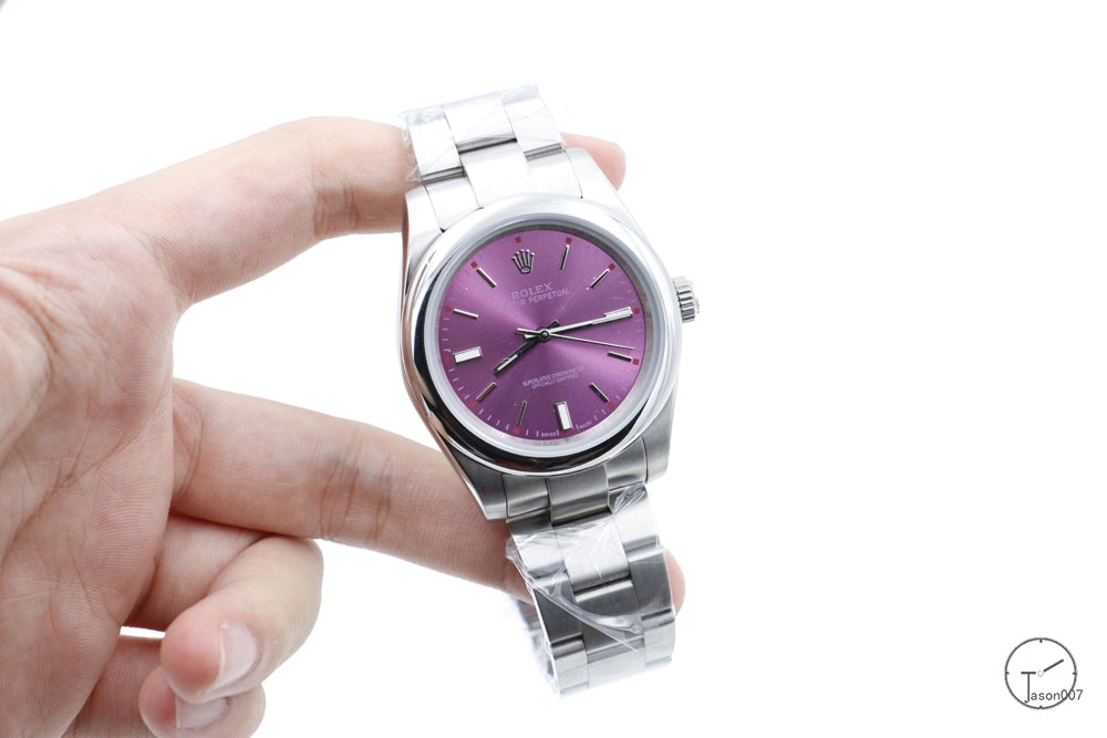 ROLEX Oyster Perpetual 36 116000 Stainless Steel Watch Red Grape Dial Automatic Movement AAYZ164081679490