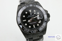 Rolex GMT-Master II Pvd Black Ceramic Bezel Luxury Men's Watch Oyster Strap 116760 AAYZ260381679470