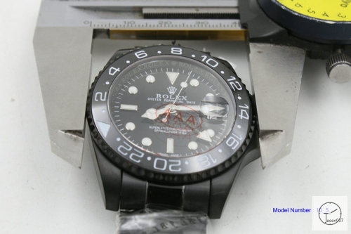 Rolex GMT-Master II Pvd Black Ceramic Bezel Luxury Men's Watch Oyster Strap 116760 AAYZ260381679470