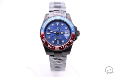 Rolex GMT-Master II Pvd Blue and Red Bezel Blue Dial Luxury Men's Watch Oyster Strap 116760 AAYZ260781679470