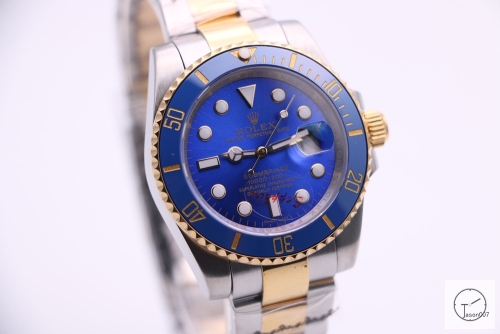 Rolex Submariner Two Tone Blue Ceramic Bezel Blue Dial Men's Watch 116613 Stainless Rubber Strap SAAYZ269481679450