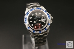 Rolex GMT Master II 116759 Rainbow Diamond Ruby Sapphire Diamond 18k White Gold Automatic Movement Oyster Band AAYZ462081679490