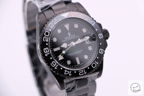 Rolex GMT-Master II Pvd Black Ceramic Bezel Luxury Men's Watch Oyster Strap 116760 AAYZ260481679470