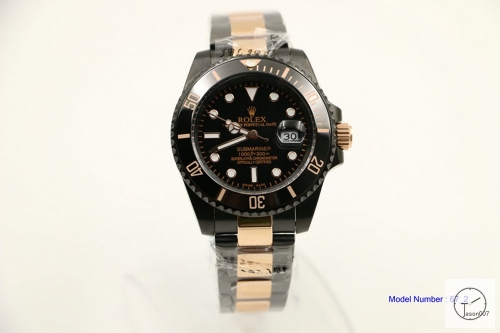 Rolex Submariner Date Everose Gold PVD Ceramic Bezel Black Dial Men's Watch 116610 Stainless Rubber Strap SAAYZ269381679450