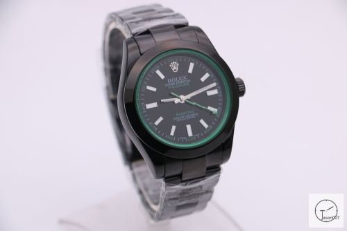 Rolex Milgauss Black Dial PVD 116400GV Watch Automatic Movement Green Crystal Watch MintAAYZ163681679480