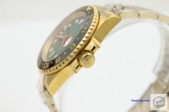 ROLEX GMT MASTER II 18k Gold Ceramic Bezel Green Dial 116718 Automatic Movement Oyster Band AAYZ261381679470