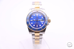 Rolex Submariner Two Tone Blue Ceramic Bezel Blue Dial Men's Watch 116613 Stainless Rubber Strap SAAYZ269481679450