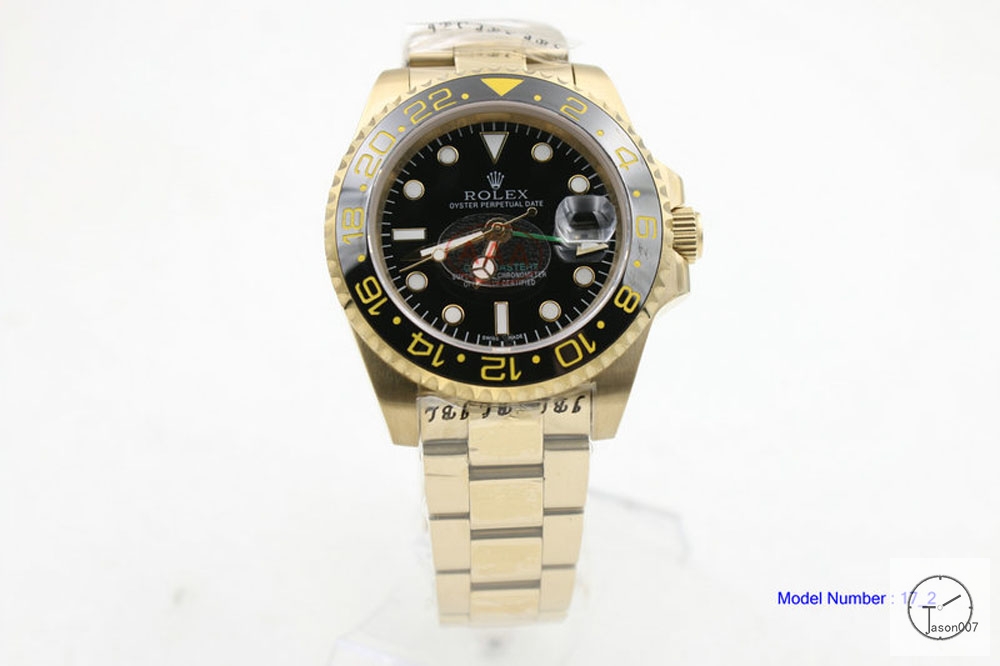 ROLEX GMT MASTER II 18k Gold Ceramic Bezel Green Dial 116718 Automatic Movement Oyster Band AAYZ261281679470