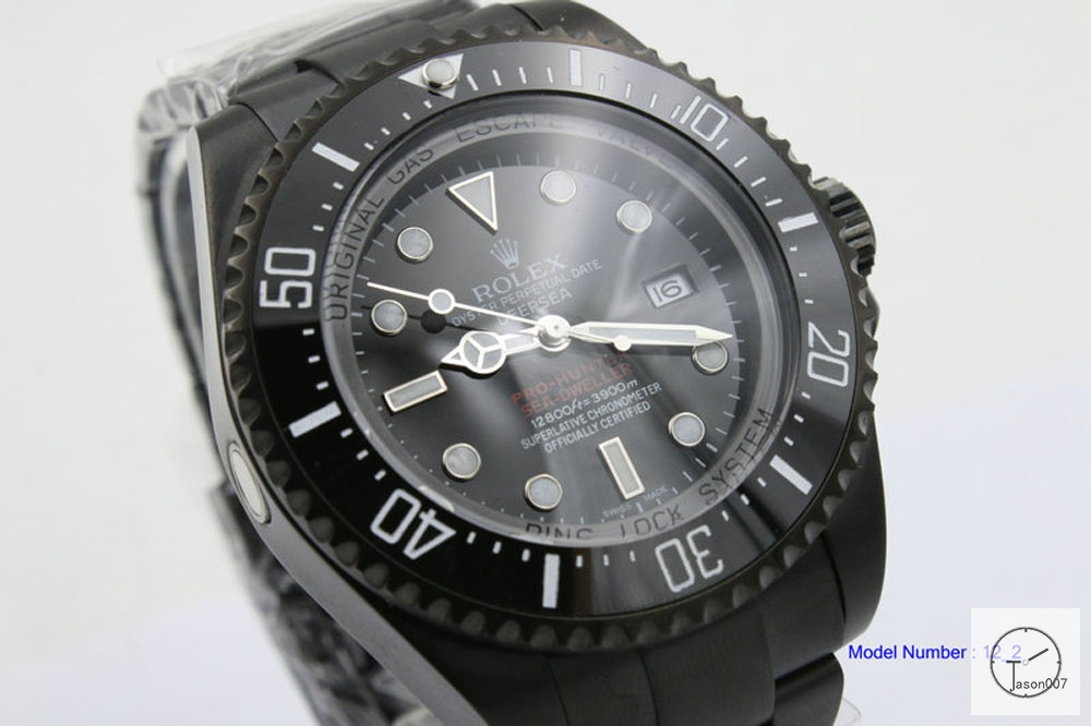 ROLEX Sea Dweller Deepsea 44 Deep Black Dial PVD Stainless Steel Men's Watch 116660 Automatic Movement AAYZ365381679400