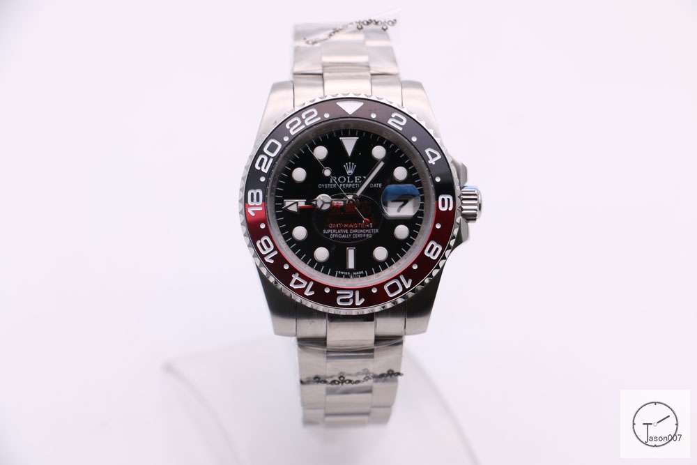 Rolex GMT-Master II Black Red Bezel Luxury Men's Watch Jubilee Strap 116760 AAYZ259981679470