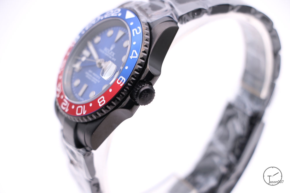 Rolex GMT-Master II Pvd Blue and Red Bezel Blue Dial Luxury Men's Watch Oyster Strap 116760 AAYZ260781679470