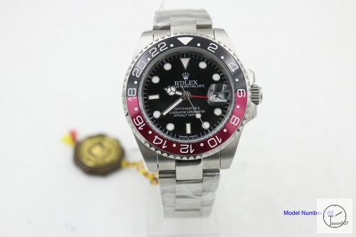 Rolex GMT-Master II Black Red Coca Cola Bezel Black Dial Oyster steel Men's Watch 116710LN AAYZ25891679450